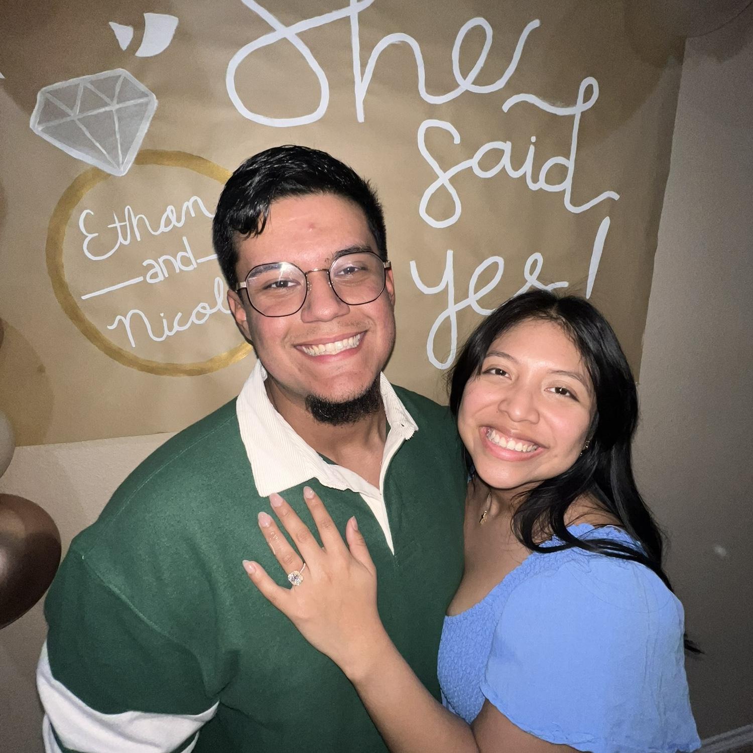 The day Ethan proposed and I said yes!