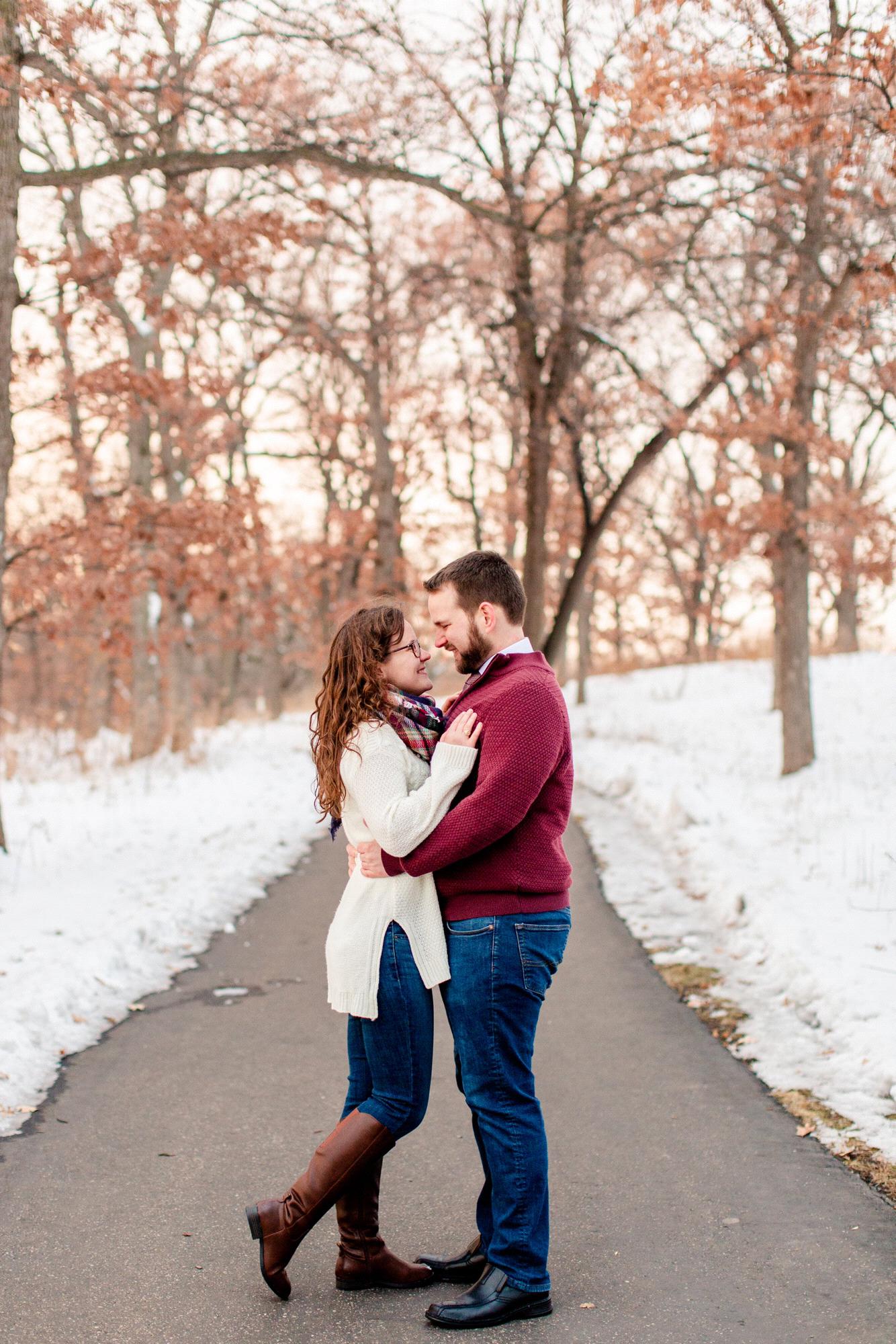 Engagement Photos at Silverwood Park in St. Anthony, MN - December 7, 2019