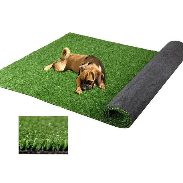 SUWUYUE Fake Grass Artificial Turf, 4FT x 6FT 0.4 inch Pile Height Synthetic Garden Grass Lawn Rug Soft Astroturf Mat for Pets, Drainage Holes Faux Grass Carpet for Party Wedding