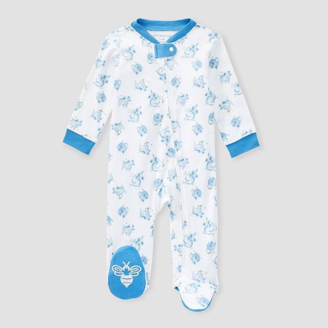 Burt's Bees Baby® Boys' Oink Oink Sleep N' Play - Aqua Blue 0-3M