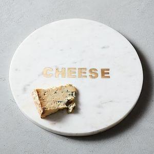 Marble + Brass Inlay Cheese Board