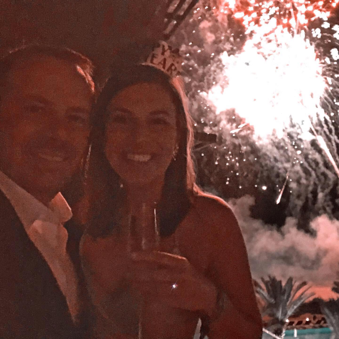 Right after we got engaged! New Year's at midnight 2019