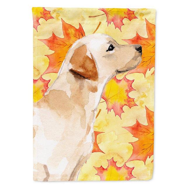 Caroline's Treasures BB9528GF Yellow Labrador #2 Fall Flag Garden Size, Small, Multicolor
