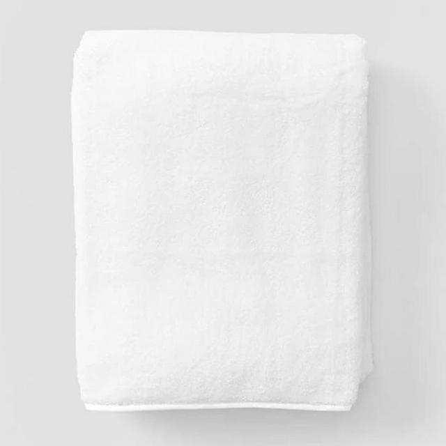 Signature Bath Towel - White on White
