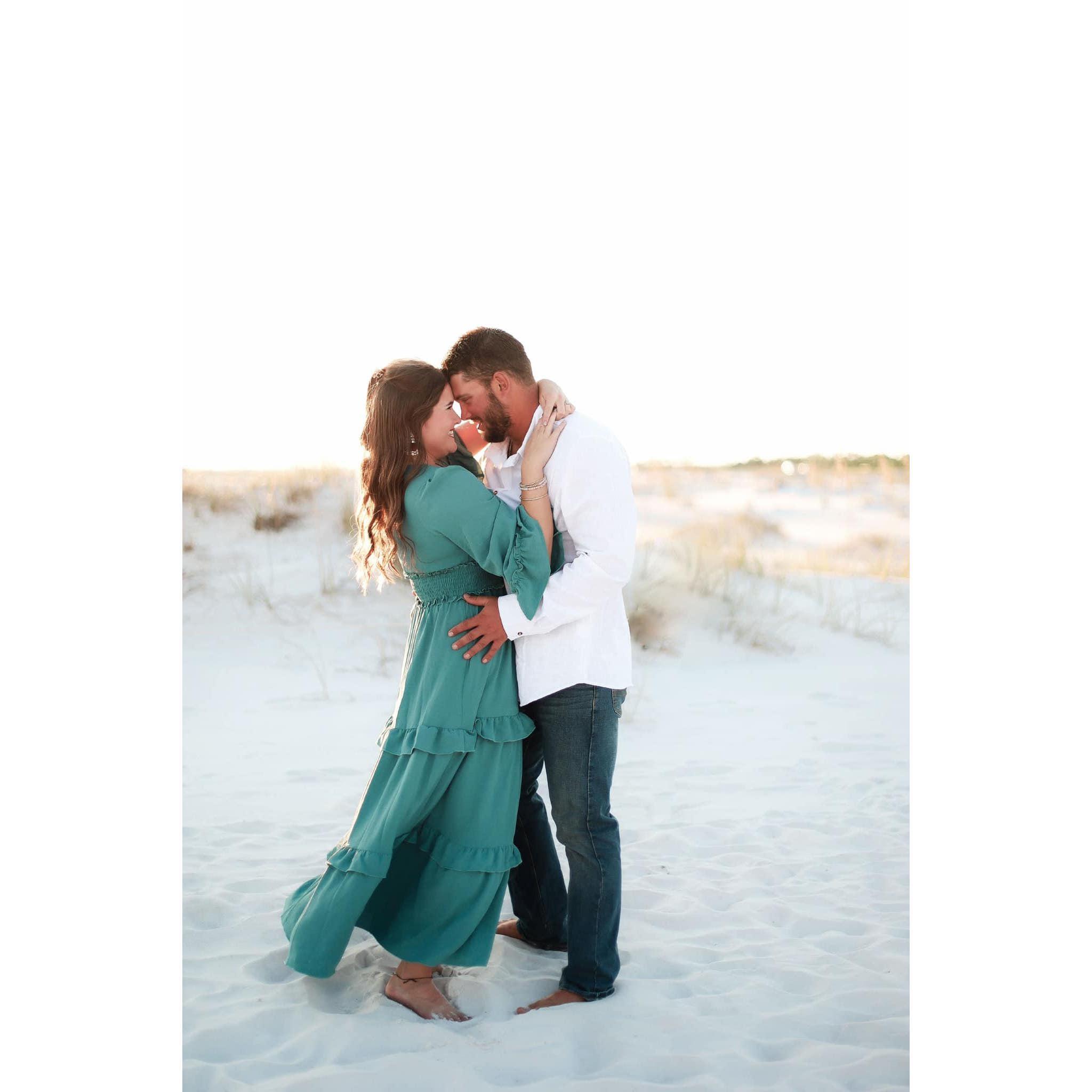 Beach pictures right after Wesley proposed!!