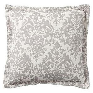 Jacquard Linen Medallion Sham, Euro, Gray