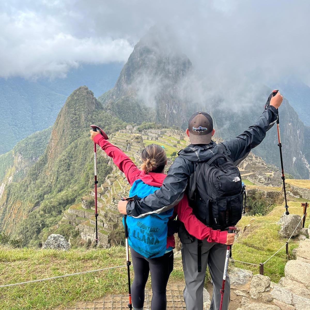 Arrival at Machu Picchu after our 4-day Inca Trail hike