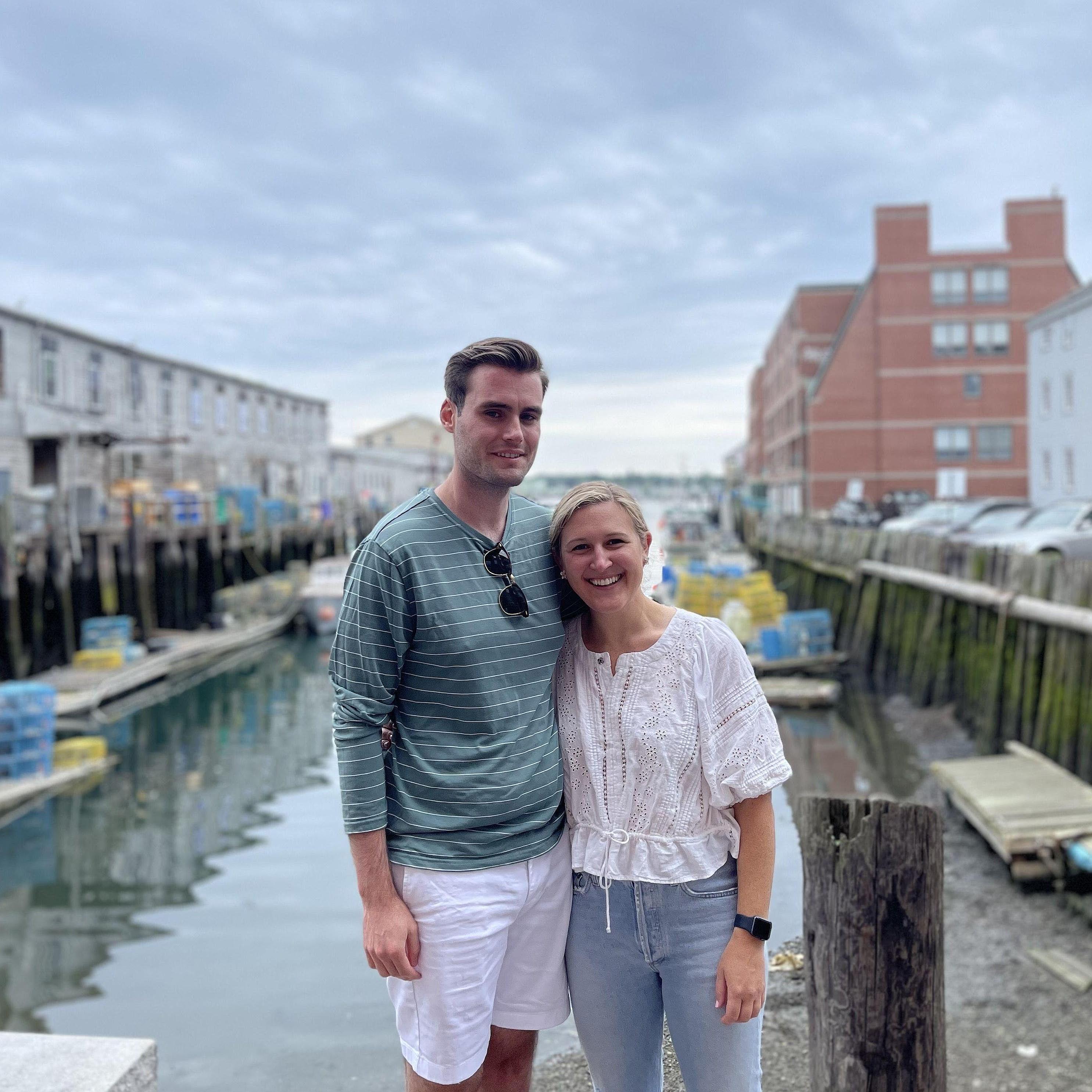 Still smiling after an eight hour roadtrip to Maine only a few months into dating