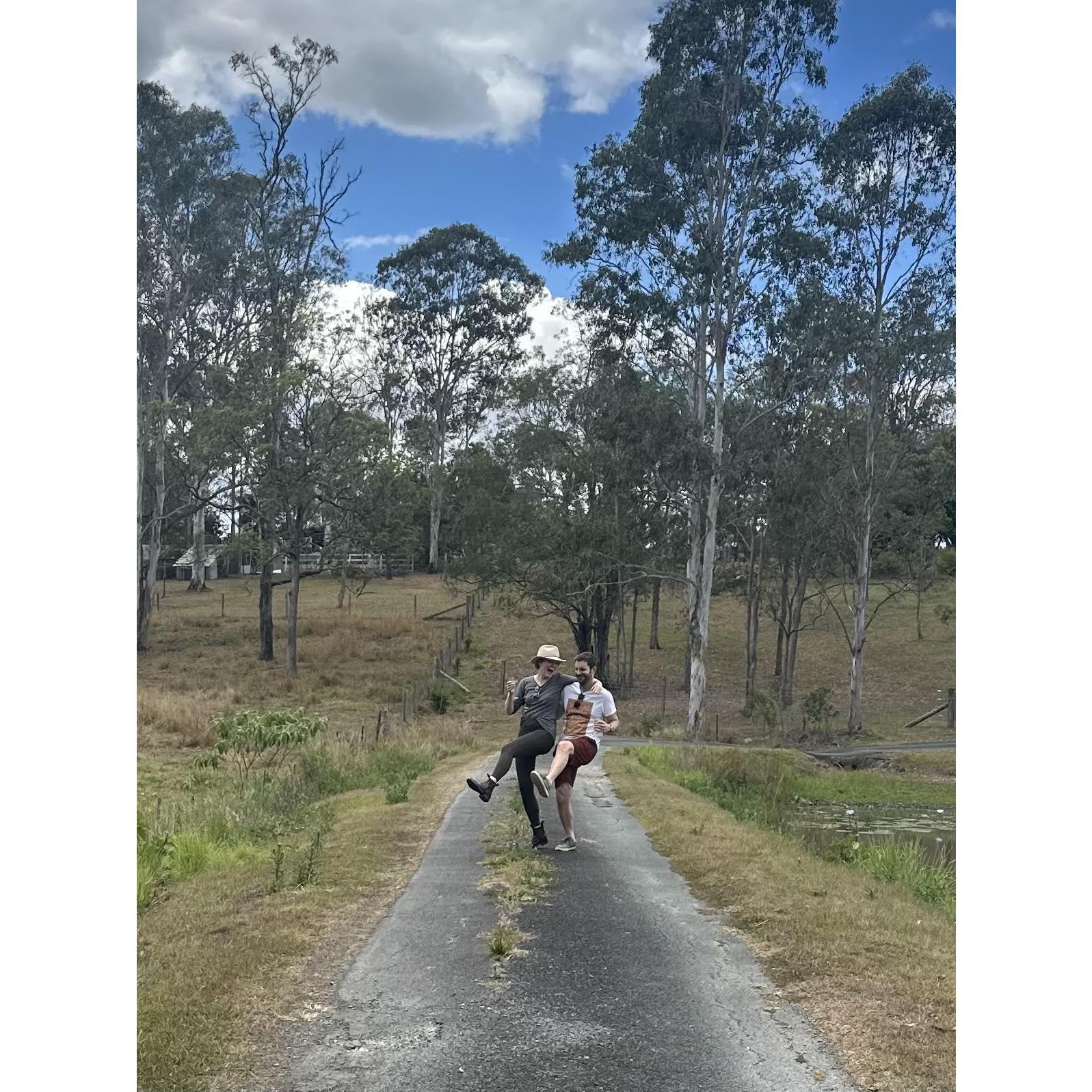 Post engagement silly walk