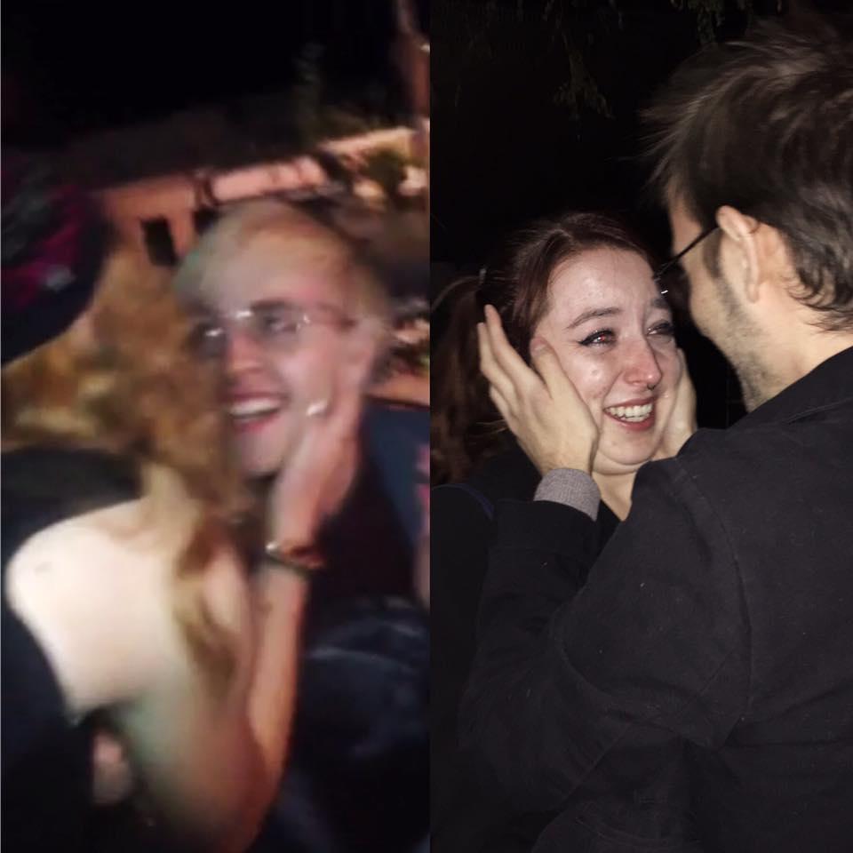 The night we first met vs the night we got engaged