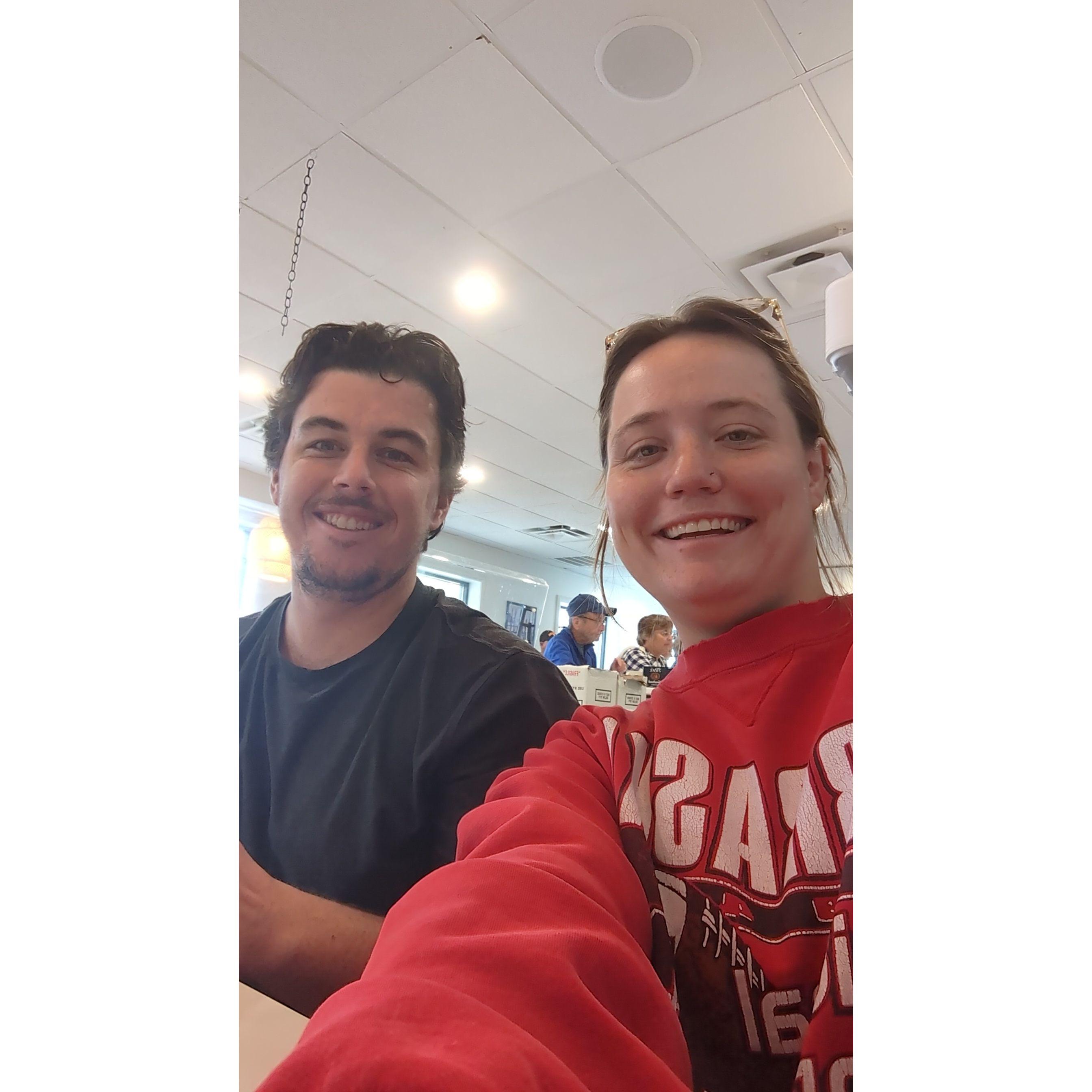 Breakfast date with Carson's parents in Okoboji (2023)