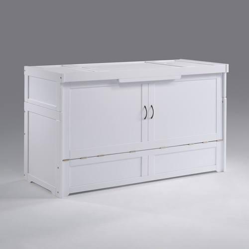 Cube 2 Queen Murphy Cabinet Bed White