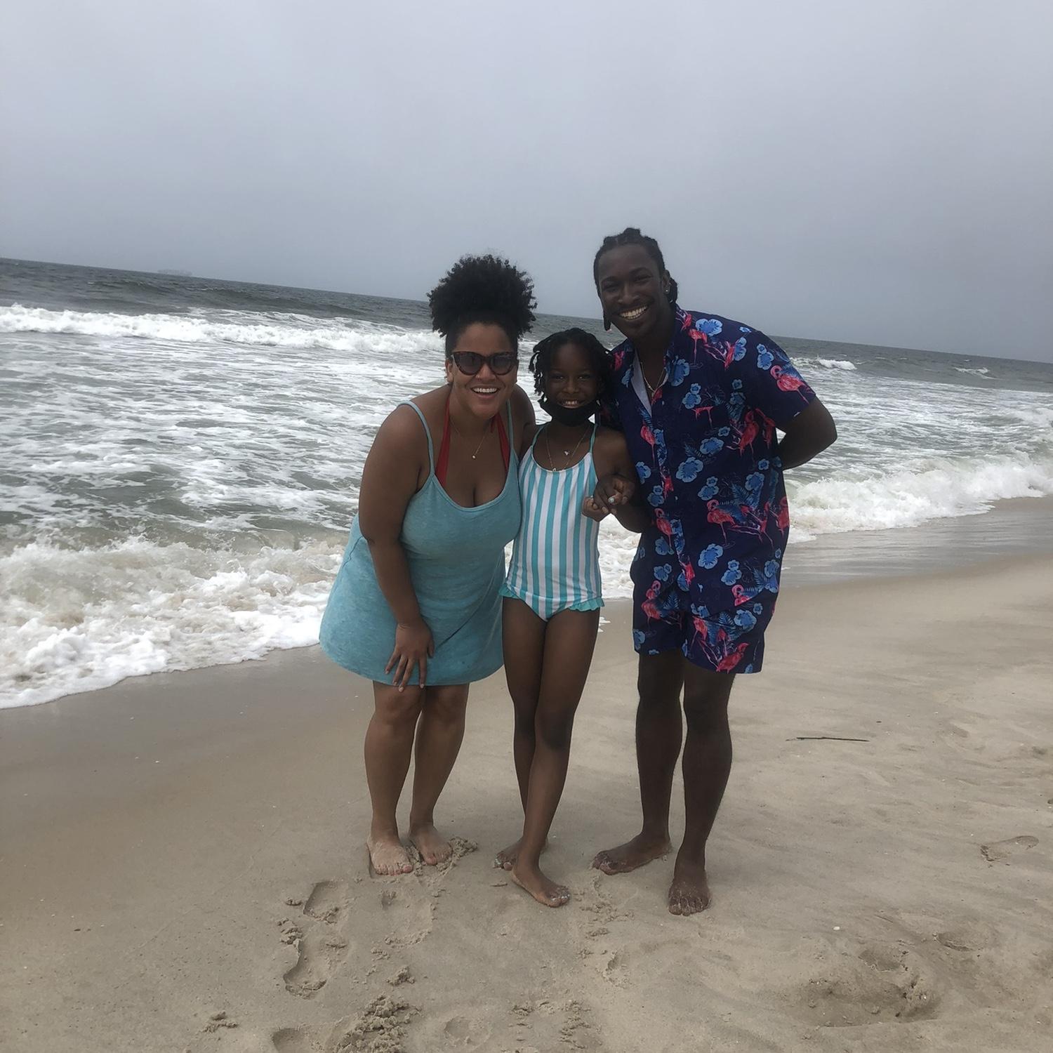 Beach day with Azariah! Every July, the firehouse hosts their annual beach picnic