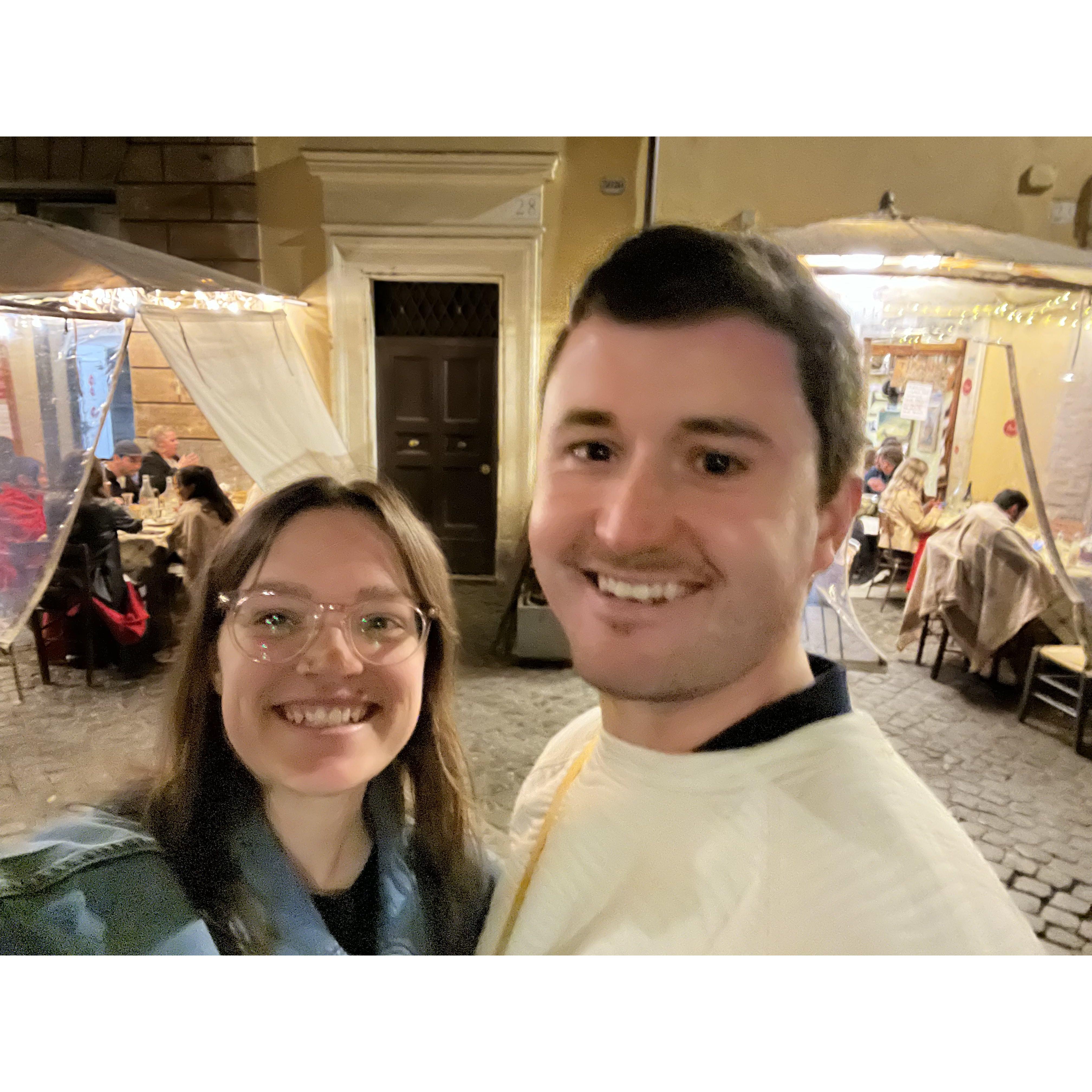 Outside the BEST restaurant in Rome (2024)