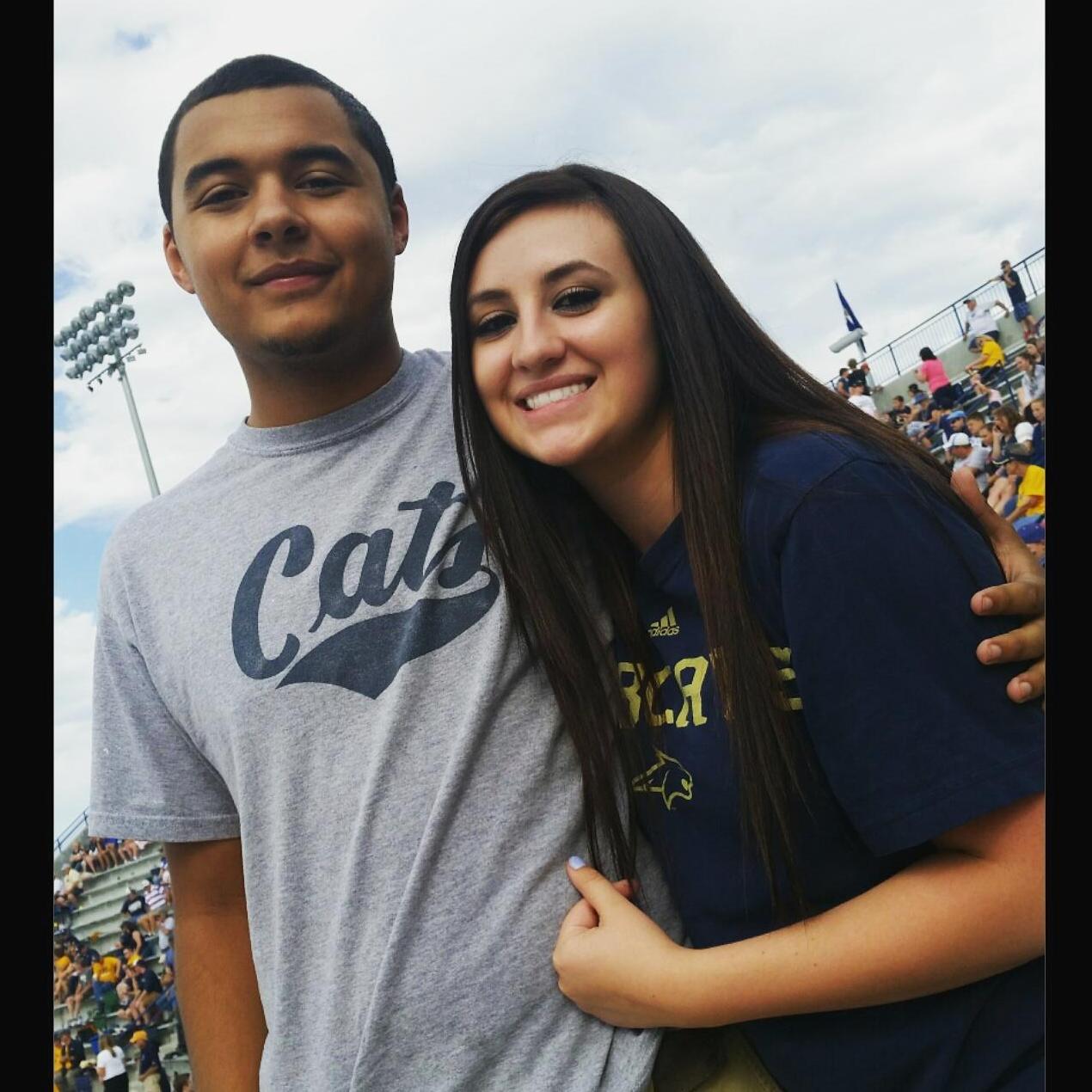 Ty visiting me in Bozeman for a Cats game (thank goodness long distance is over)