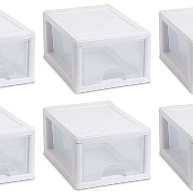Sterilite 20518006 Sackable Storage Drawer, Pack of 6