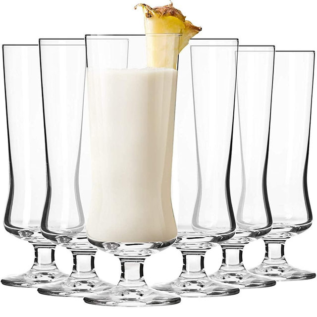 Krosno Pina Colada Cocktail Drinking Glasses | Set of 6 | 10.1 oz | Avant-Garde Collection | Perfect for Home, Restaurants and Parties | Dishwasher Safe