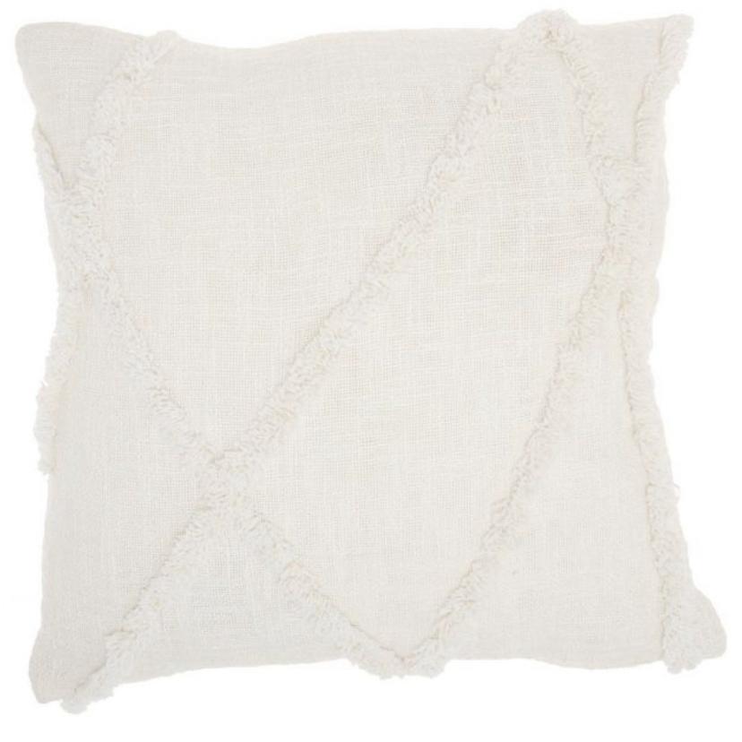 Distressed Diamond Throw Pillow - Mina Victory, White