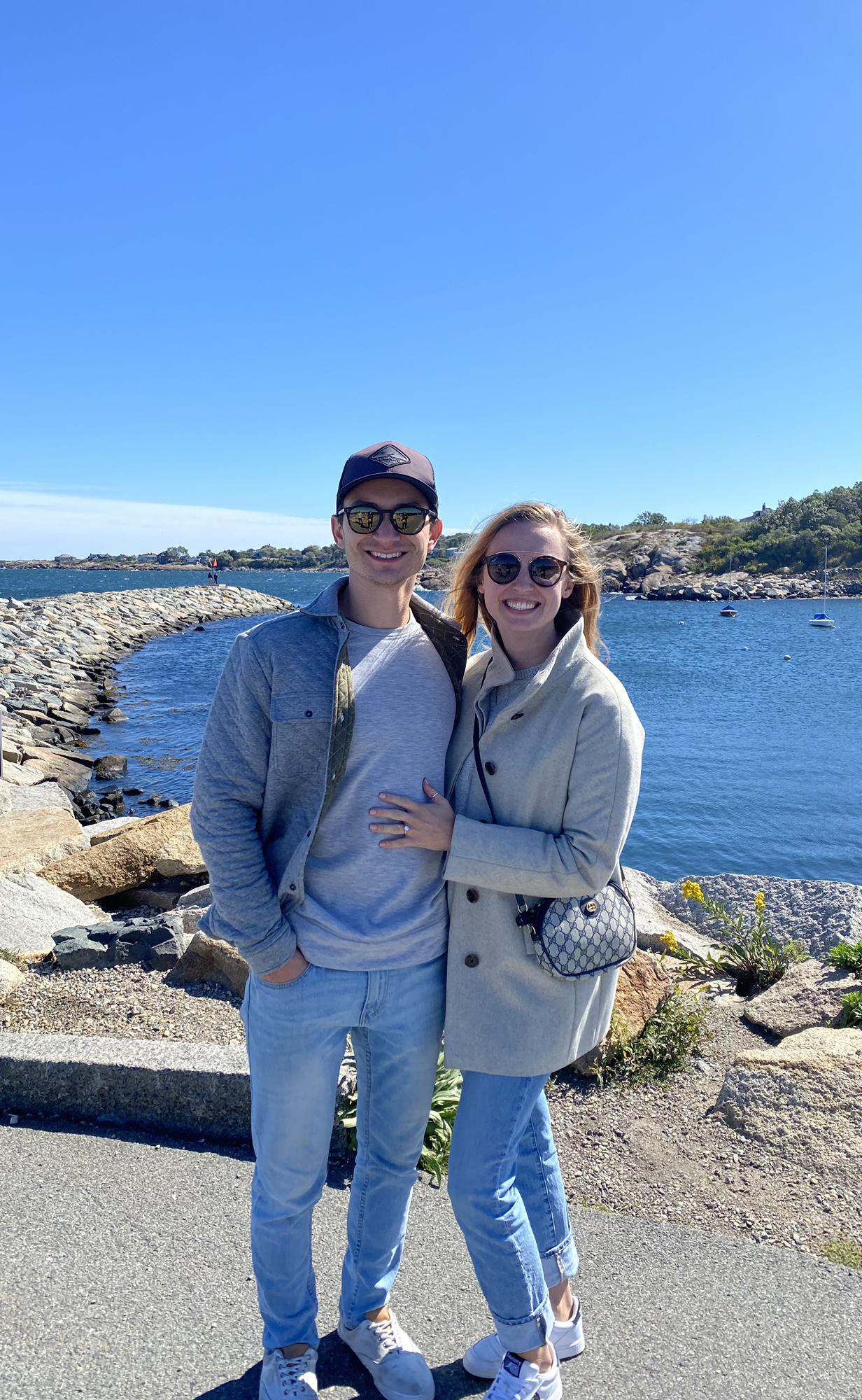 September 23, 2022: We got engaged on the jetty in Rockport, MA.
