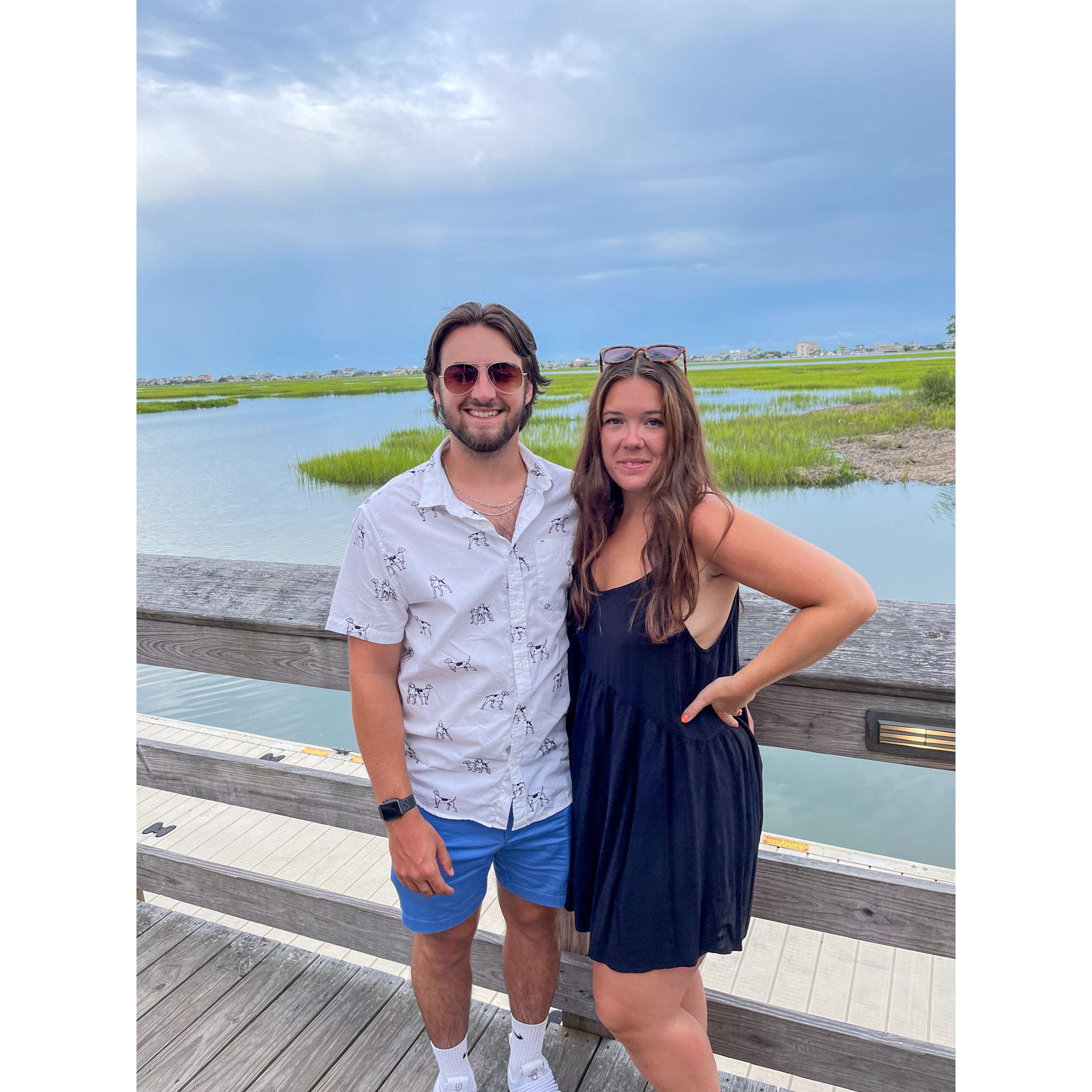 Walking along the water in Myrtle Beach