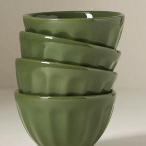 The Latte Stoneware Nut Bowls, Set of 4: Amelie Edition