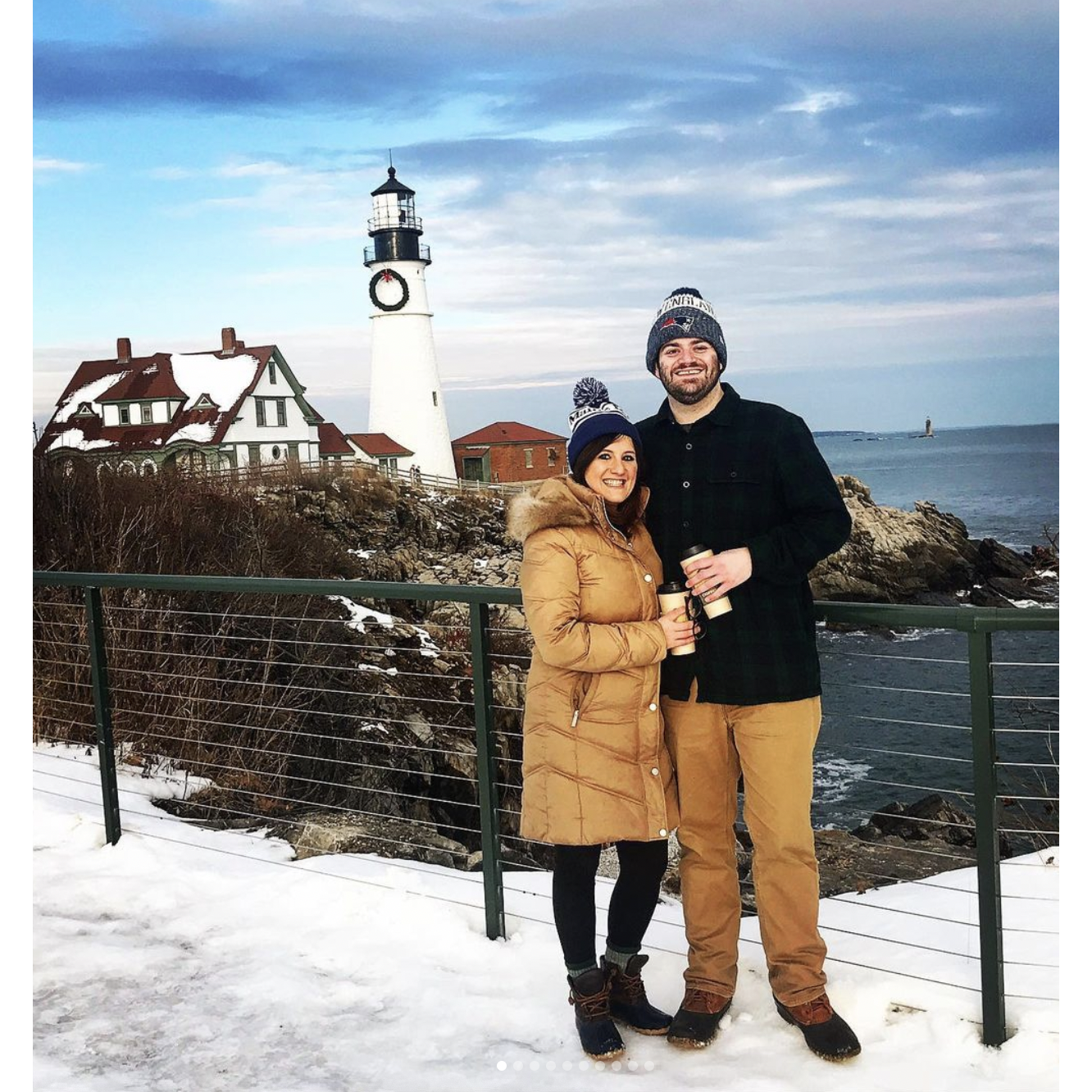 Portland Headlight. A random guy asked to take our photo, turned out he was a professional photographer and wanted to be nice.