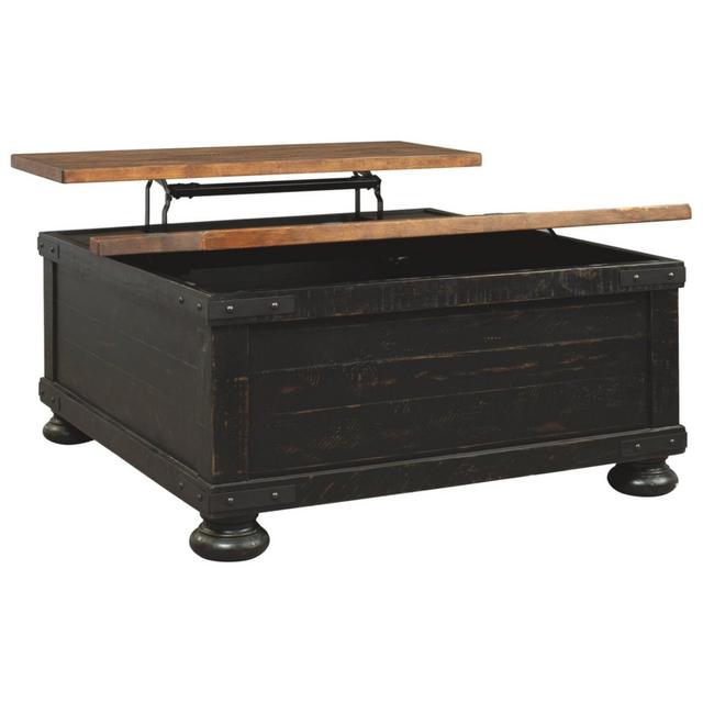 Valebeck Square Lift Top Cocktail Table Black/Brown - Signature Design by Ashley