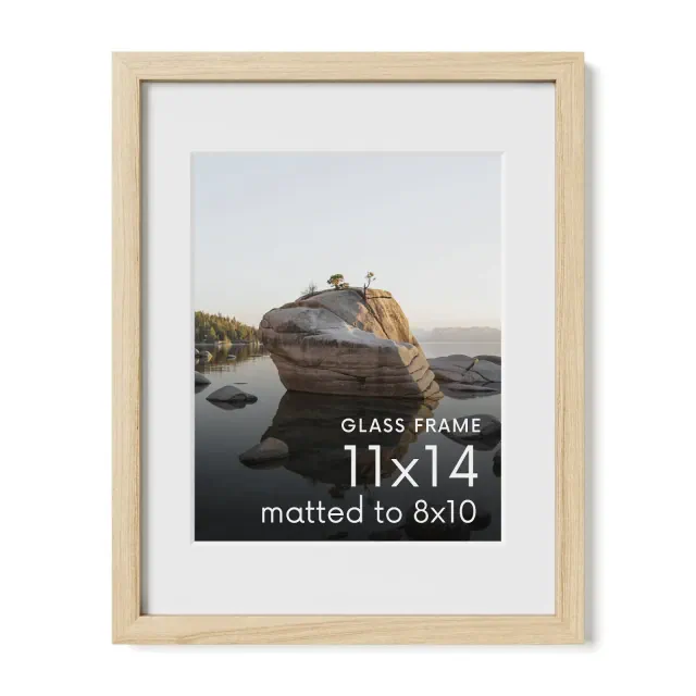 Haus and Hues Oak Picture Frame with Glass, Natural, 11x14