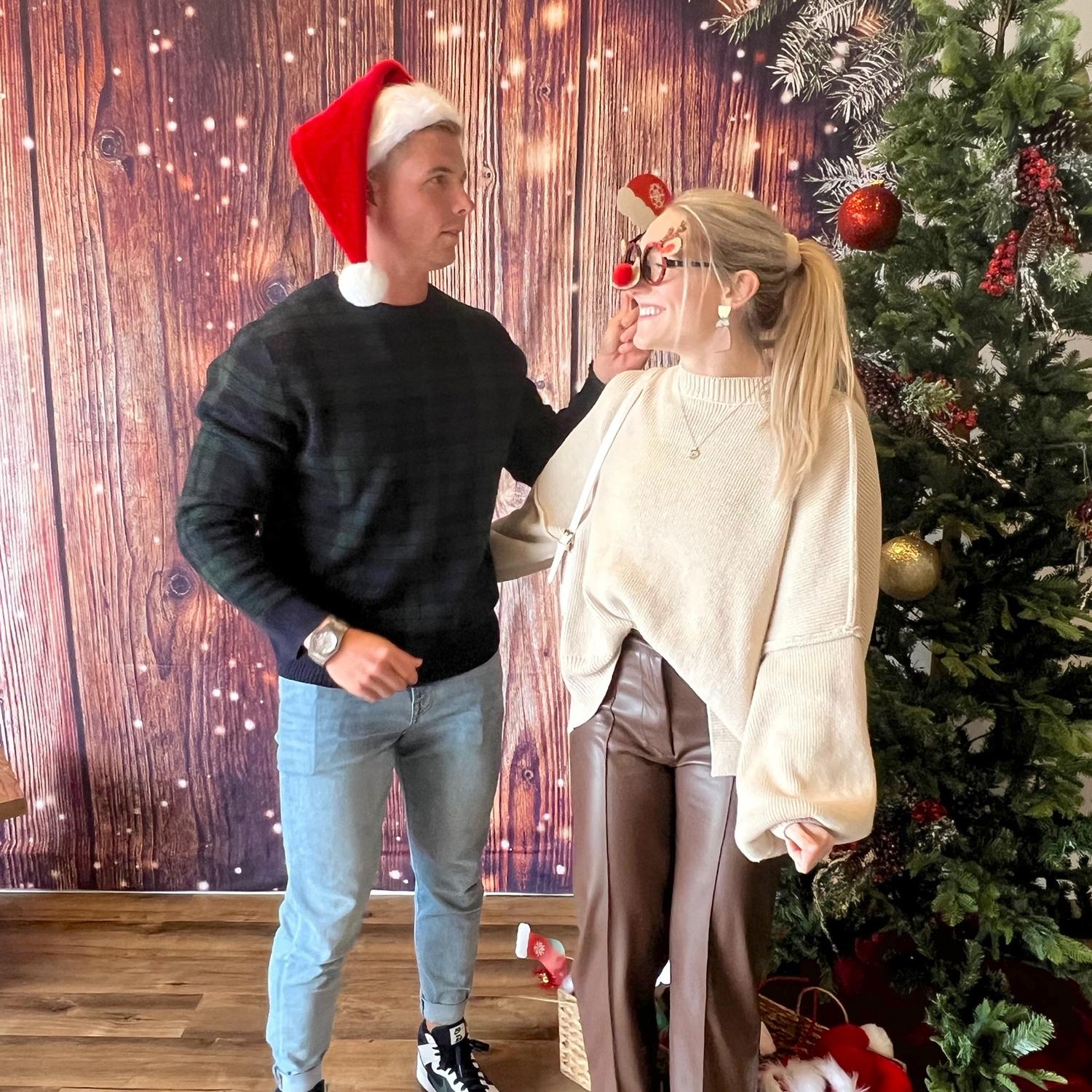 Being silly around Christmas time
