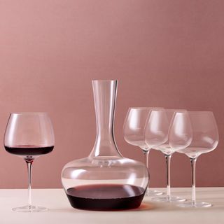 Juno 5-Piece Wine Carafe & Bordeaux Glass Set