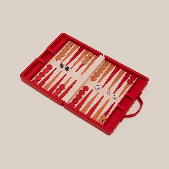 Backgammon Traveler's Case Set - Red $350