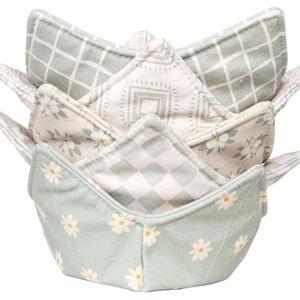 Microwave Bowl Holders (Light Green)