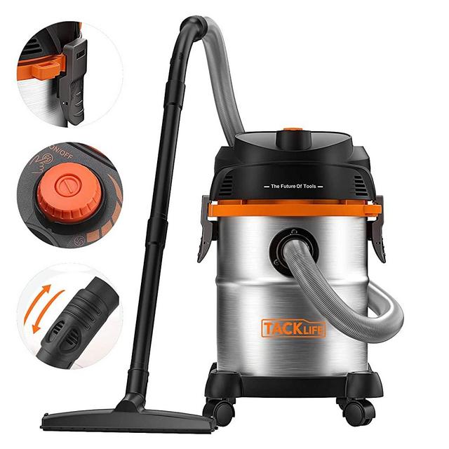 Shop Vac TACKLIFE 6 Gallon 6Peak Hp, Professional Wet Dry Vacuum, 3 in 1 Multifunctional Performance, 360 Degree Rotating Wheels, Suitable for Hard Floor, Carpet, Water Spills-PVC05B Car Vac