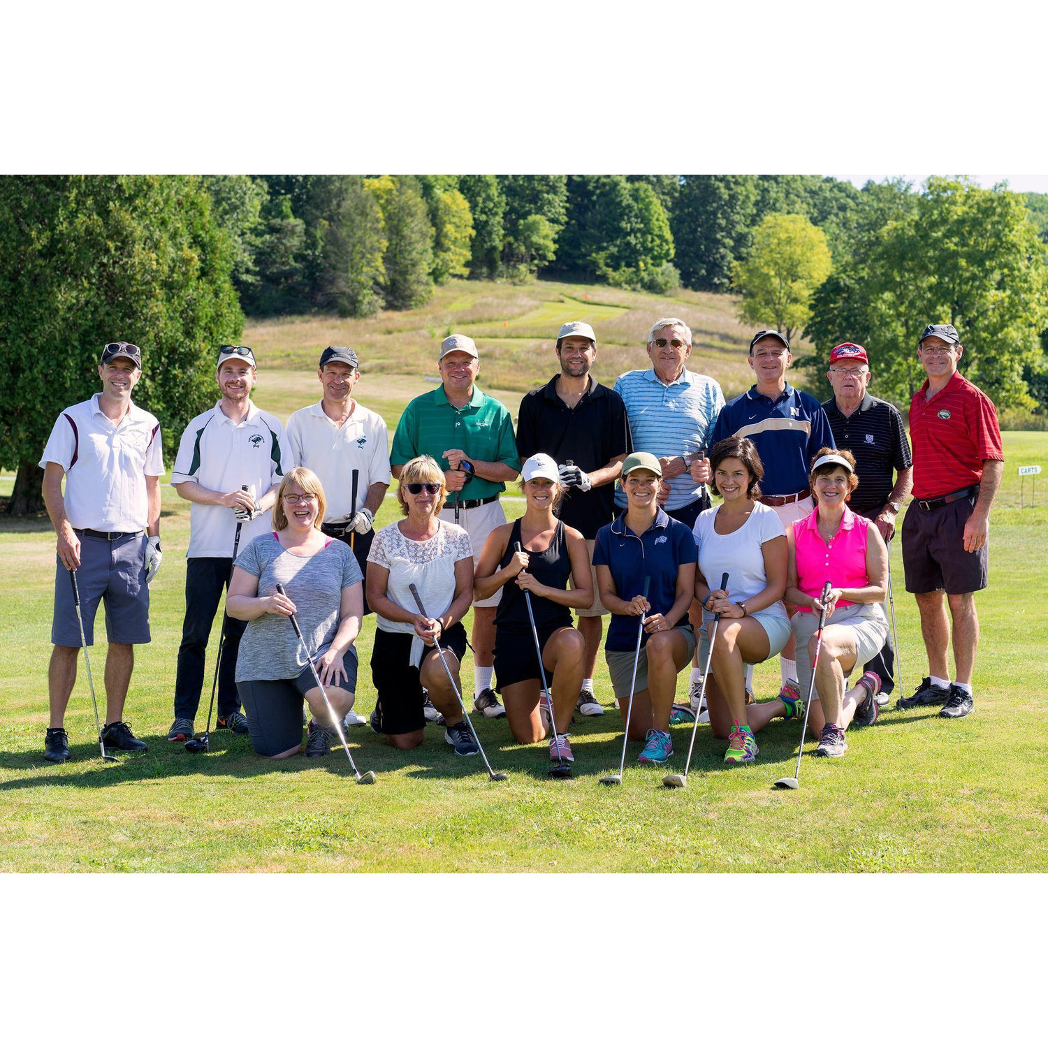 Brian takes up golf with the Sobrinskis, Summer 2016.