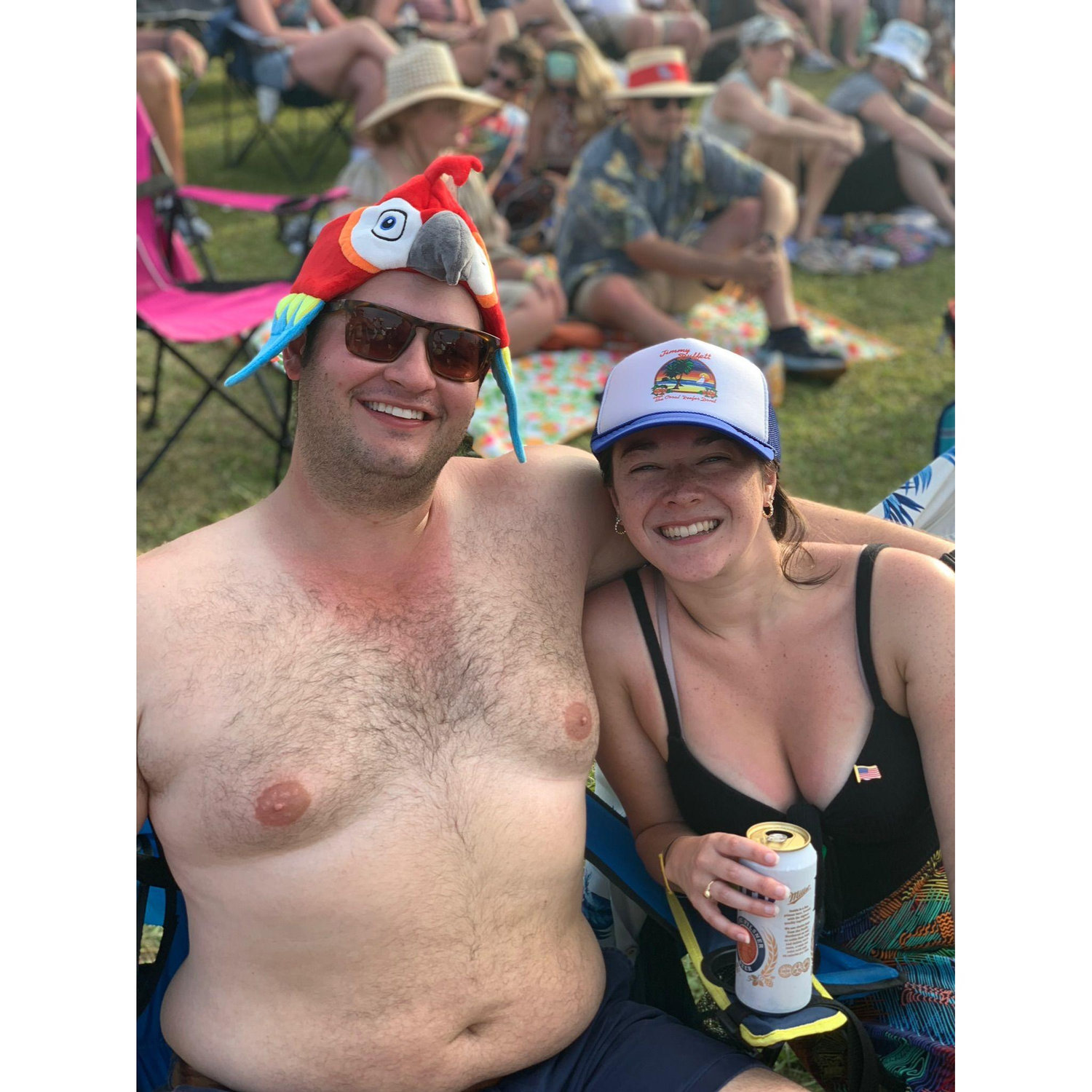 We attend JazzFest 2022 to see Jimmy Buffett and Zac Brown Band. It is on this day that Carol realized she wanted to be with this goober forever.