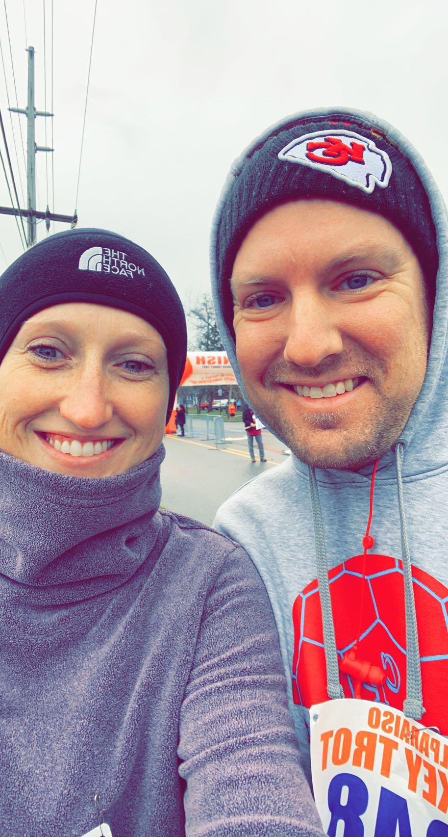 Our Faces BEFORE The Turkey Trot