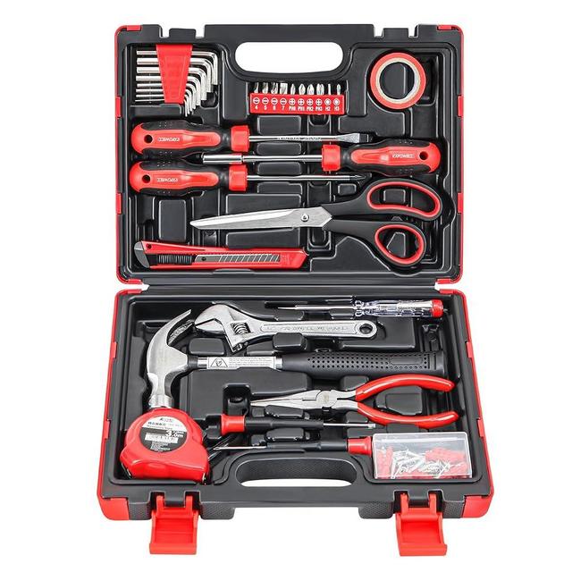 32 Piece Home Repair Tool Kit, General Household and DIY Basic Tool Kit with Wrenches, Screwdrivers, and Toolbox for Home, Garage, Office