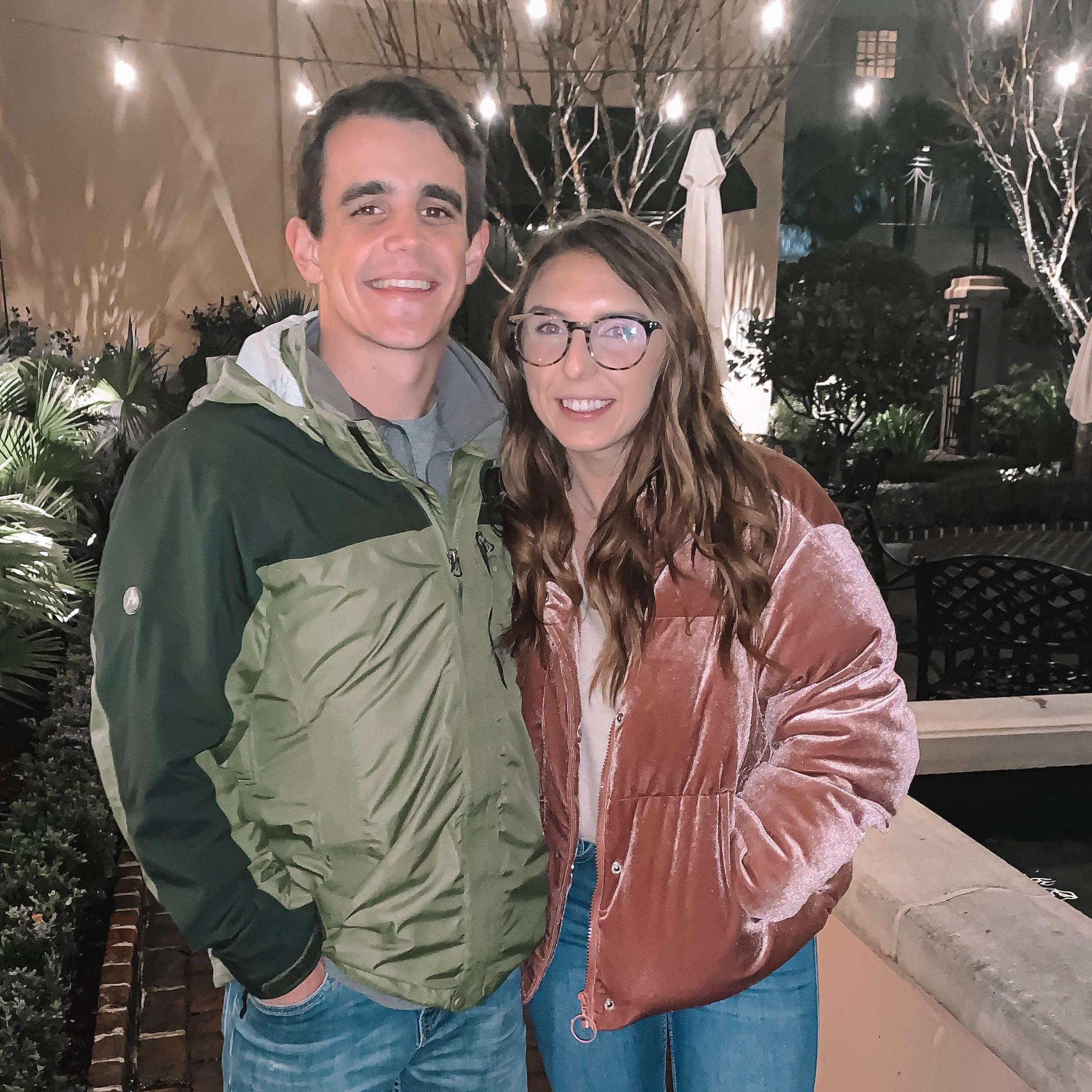 February 14, 2021 - Our first Valentine's Day together! We got to spend it with our best friends, Mitchell and Baylee, in Charleston!