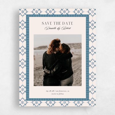 Beige Wedding Save the Date - Anafi Photo