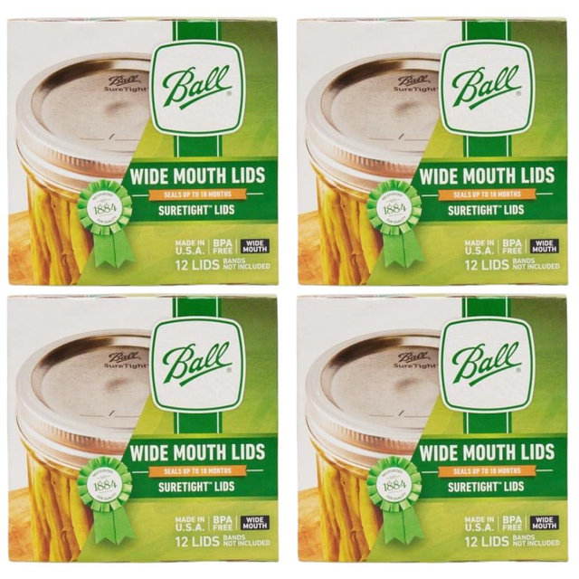 Ball Wide Mouth Canning Lids 4 Dozen or 48 Lids Total