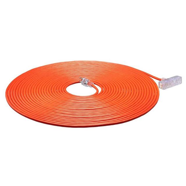 AmazonBasics Outdoor Extension Cord with Lighted 3 Outlets, Orange, 100 Foot