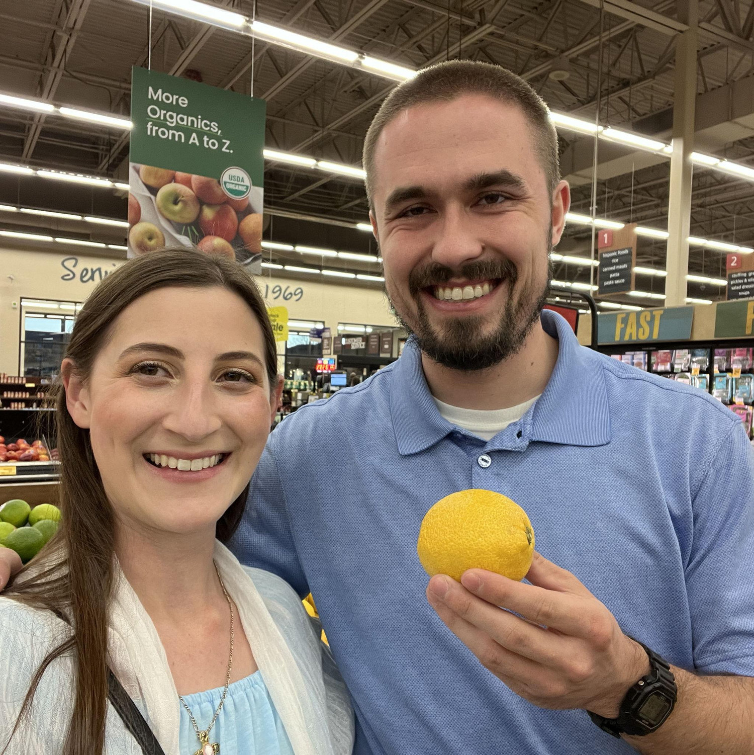 Paul and I enjoyed sending Matt and Torie pictures of fruit to show the size of their baby at various points during Torie's pregnancy!
