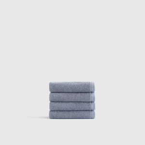 Turkish Ribbed Quick Dry Washcloth (Set of 4) in Mineral