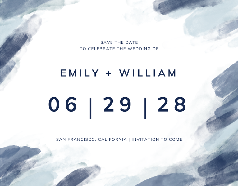 Olmsted Landscape | Midnight Blue | Zola Save The Dates