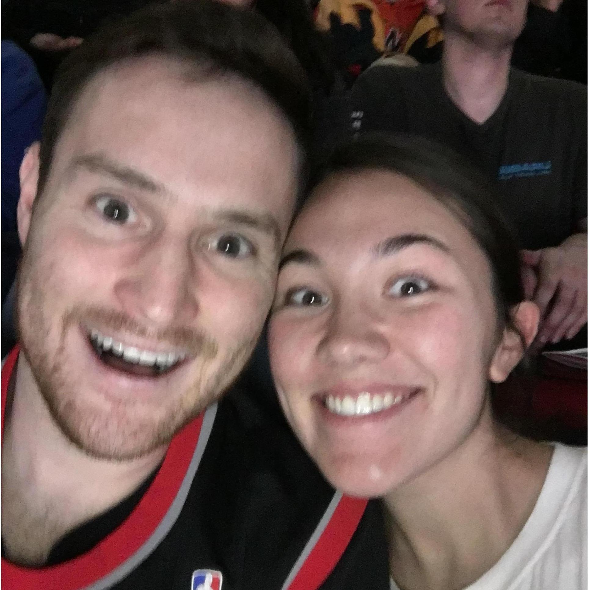 Alisha's first Blazer game!
