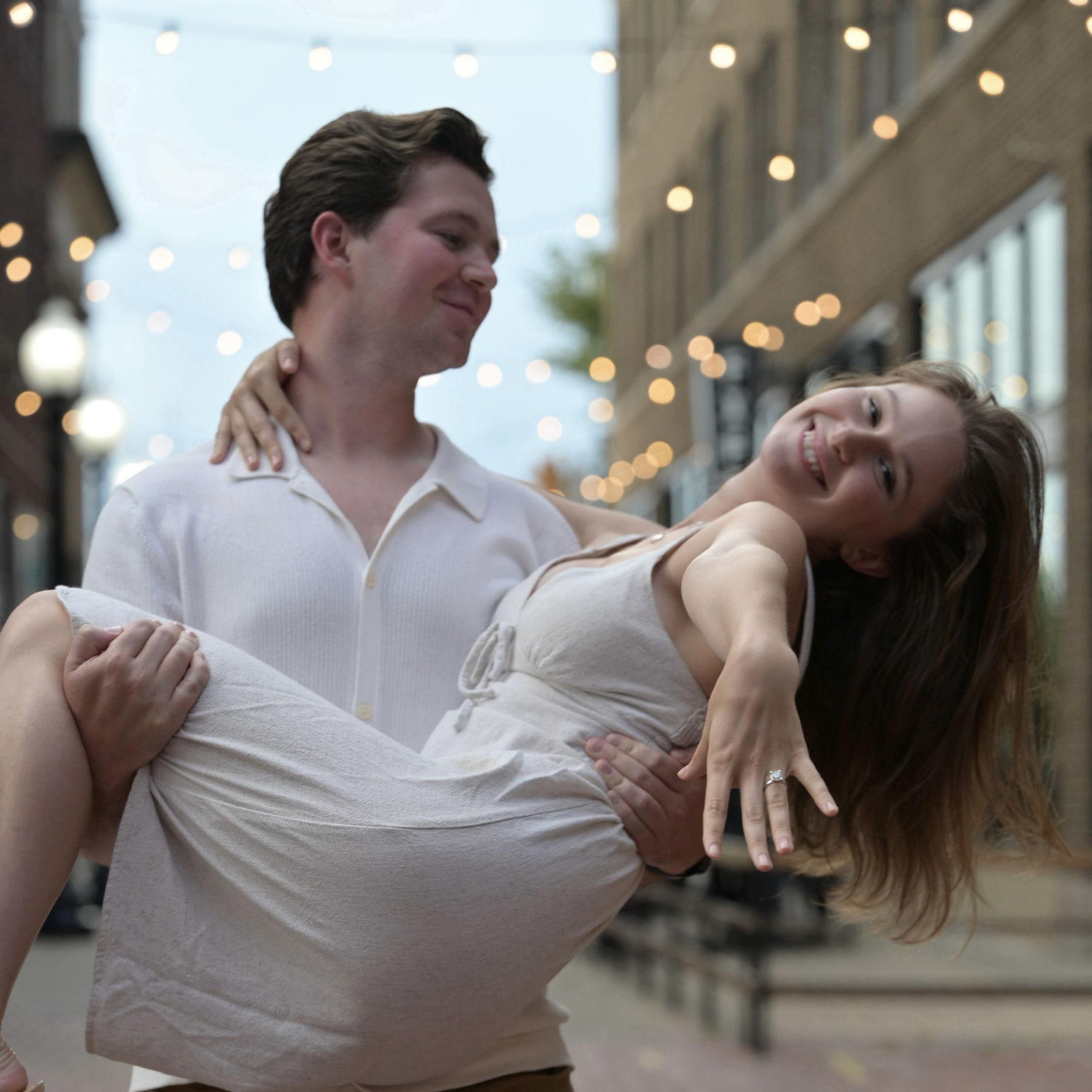 Andy barely being able to hold up my immense weight.