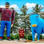 Paul Bunyan & Babe the Blue Ox Statues