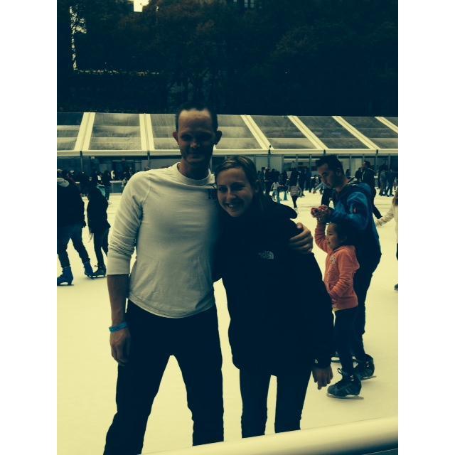 Our first date - ice skating in Bryant Park!