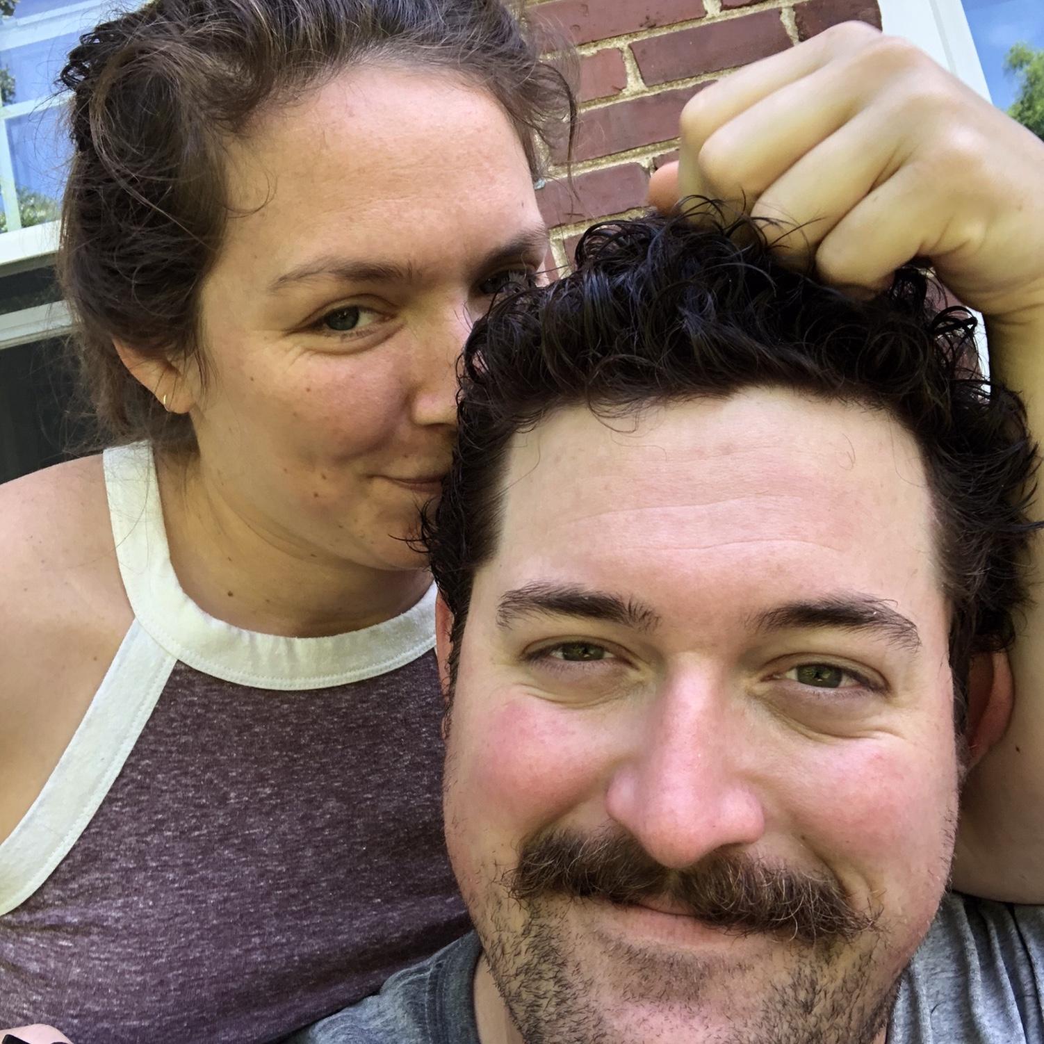 Haircuts on the porch
