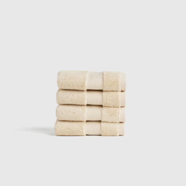 Turkish Ultra Luxe Plush Washcloth (Set of 4) in Linen